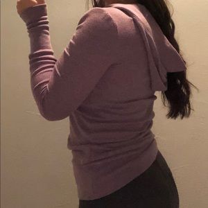 Purple hooded American Eagle long-sleeve